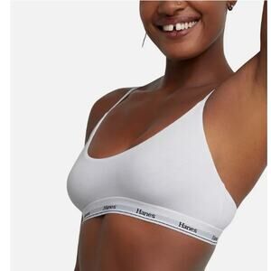 Hanes Originals NWT Size Small White ComfortFlex Bra Wireless Bralette MSO103